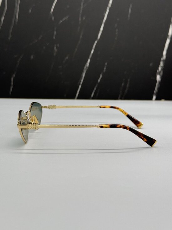NEW MIU MIU MU56ZS 5AK04M GREEN GOLD SUNGLASSES MIU MIU MU 56ZS 5AK04M main image 10